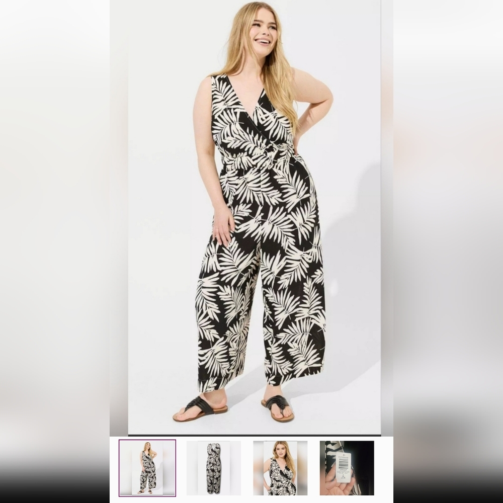 Torrid Black And White Jumpsuit